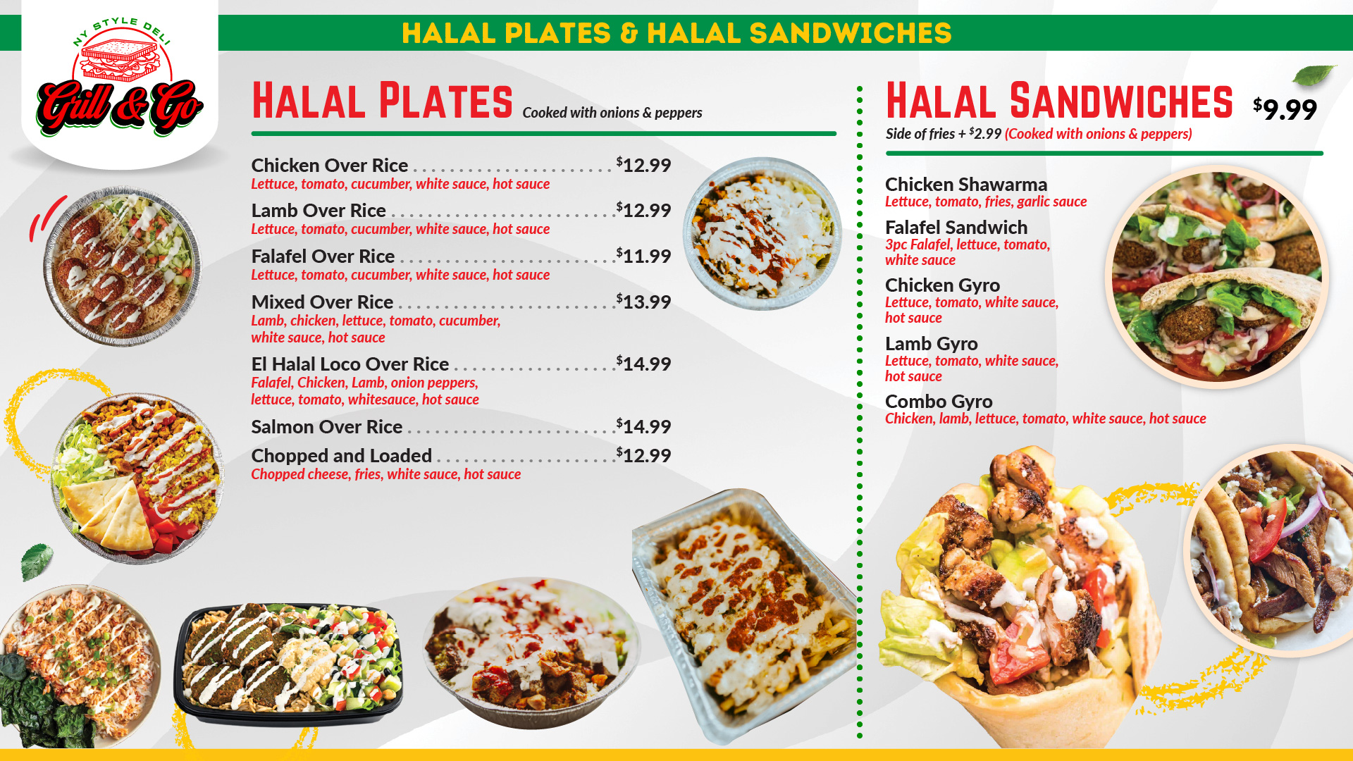 Halal Plates & Sandwiches